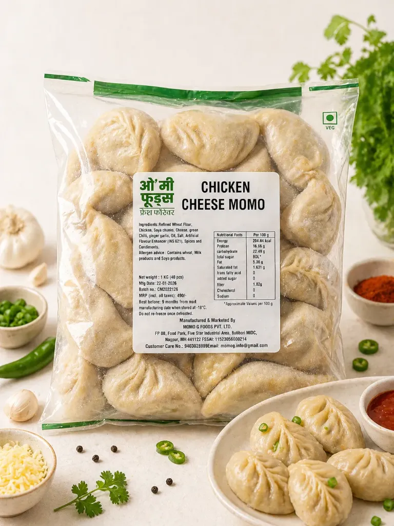 CHICKEN CHEESE MOMOS